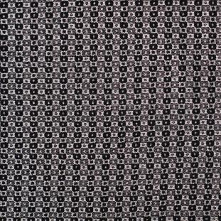 Italian Black and Silver Cotton-Blended Suiting