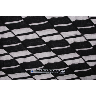 Black Rayon-Silk Novelty Knit