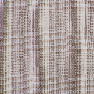 Italian Semi-Sheer Plaid Textural Wool Woven
