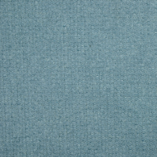 Italian Blue Solid Textured Wool-Blend