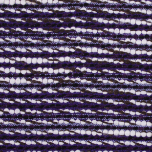 Italian Purple Striped Virgin Wool