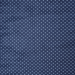 Blue Polka Dots Polyester Knit
