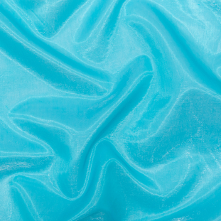 Shimmering Turquoise Polyester Organza