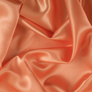 Soft Orange Solid Polyester Satin