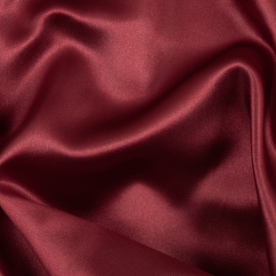 Crimson Solid Polyester Satin