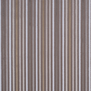 Beige and Ivory Striped Velvet