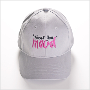 Gray and Pink Thank you Mood Hats