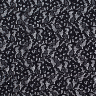 Anna Sui Black Stretch Scalloped Border Lace