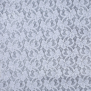 Laminated Lightweight White Poly Floral Lace