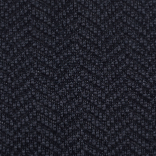 Gray Nubby Chevron Wool Sweater Knit