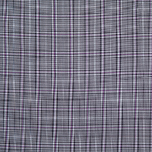 Steven Alan Black and Purple Plaid Cotton Shirting