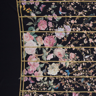 Famous Designer Silk Crepe de Chine Digital Print Panel