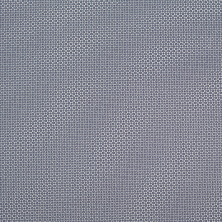 Famous Designer Eclispe Blue and White Geometric Cotton Woven