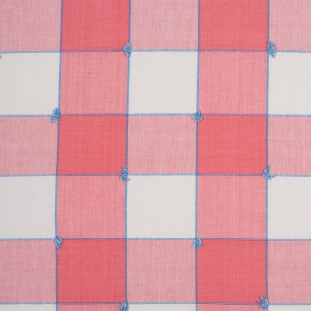 Pink Checkered Cotton Canvas