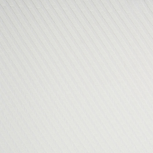 Famous NYC Designer Pristine White Diagonal Striped Polyester Brocade