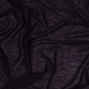 Dark Midnight Purple Sheer Silk-Viscose Jersey