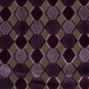 Turkish Purple Geometric Velvet