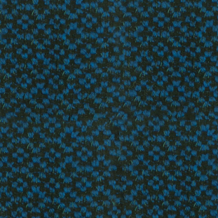 Famous NY Designer Brilliant Blue Wool-Polyester Boucle