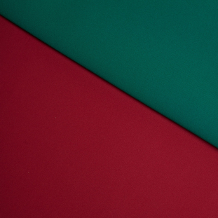Tango Red/Alpine Green Double-Faced Neoprene/Scuba Fabric