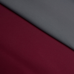 Beet Red/Gray Blue Double-Faced Neoprene/Scuba Fabric