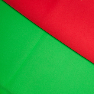 True Red/Classic Green Double-Faced Neoprene/Scuba Fabric