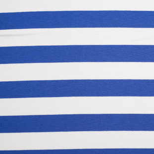 Olympian Blue Striped Rayon Jersey