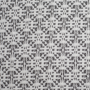 White Geometric Cotton-Nylon Lace