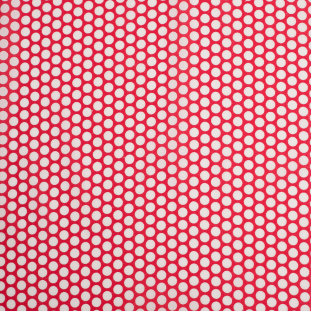 Red Polka Dotted Cotton Voile