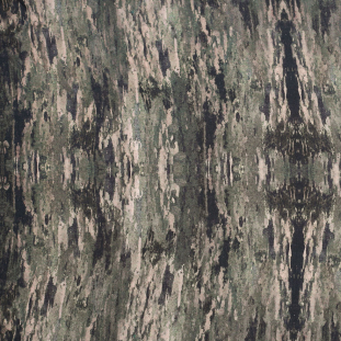 Moss Camouflage Stretch Rayon Batiste