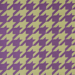Purple Houndstooth Polyester Brocade