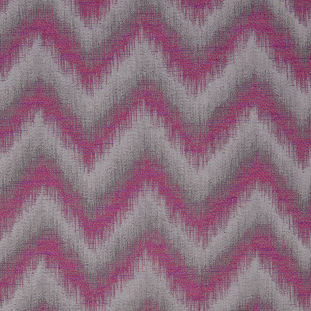Fuchsia Zig-Zag Geometric Polyester Woven