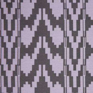 Lilac Geometric Polyester Brocade