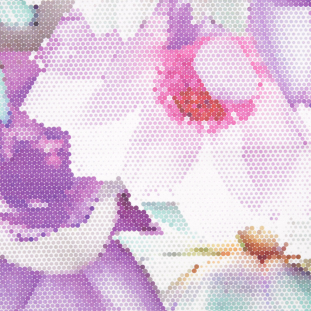 Turkish Spring Pixelated Floral Upholstery Velvet