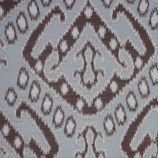Ice Blue Damask Polyester Woven