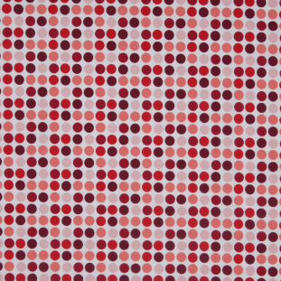 Multi-Red Circles Printed Cotton Poplin