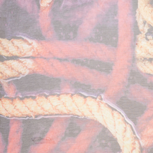 Parachute Purple/Sangria Rope Printed Silk Crinkled Chiffon