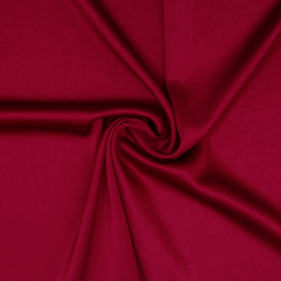 Cranberry Triacetate and Polyester Blended Crepe Back Satin