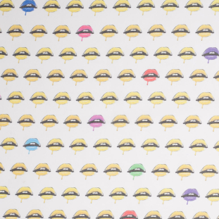 Pop Art Lips Digitally Printed Polyester Chiffon