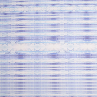 Purple/Blue Organic Stripes Digitally Printed Stretch Neoprene/Scuba Knit