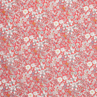 Liberty of London June's Meadow Red/White Silk-Cotton Voile