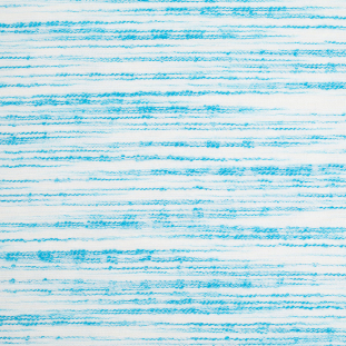Turquoise/White Textural Striated Cotton Blend
