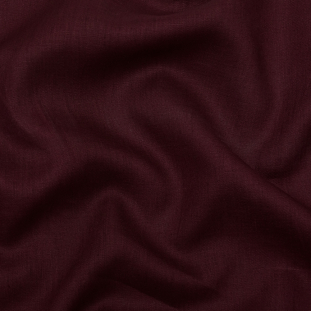 Wine Woven Linen Suiting