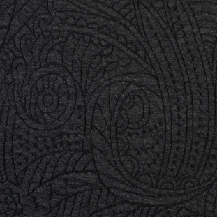 Heather Black/Charcoal Dimensional Paisley Knit