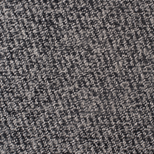 Black/White/Gray Wool Tweed with Interface and Jersey Backing