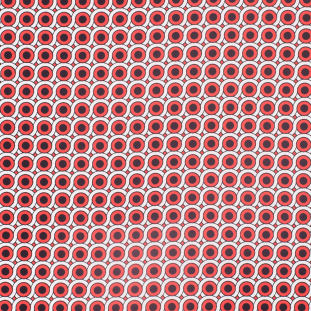 Poppy Red Geometric Stretch Cotton Woven