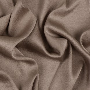 Medium-Beige Stretch Polyester Satin-Faced Crepe