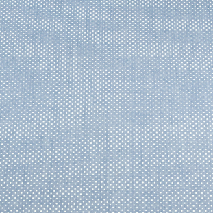 Jay Blue Polka-Dotted Stretch Cotton-Polyester Chambray