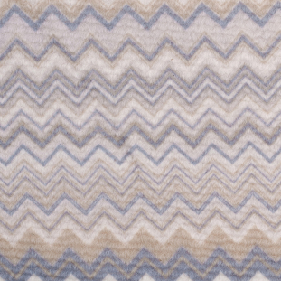 Italian Cream/Slate/Olive Zig Zag Blended Wool Fleece Panel