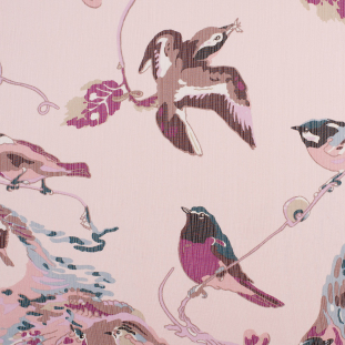 Famous NYC Designer Metallic Pink Silk Chiffon Panels