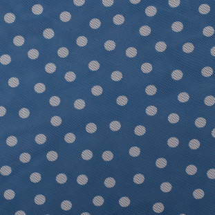 Blue/White Polka Dots Polyester Netting/Mesh